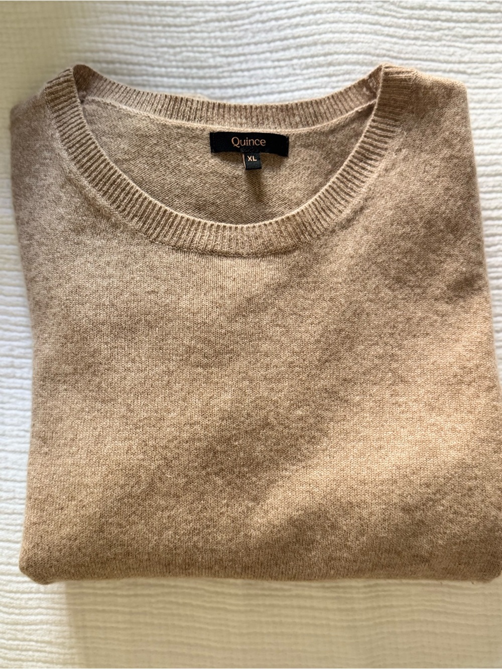 Quince Women's Mongolian Cashmere Crewneck Sweater in Oatmeal